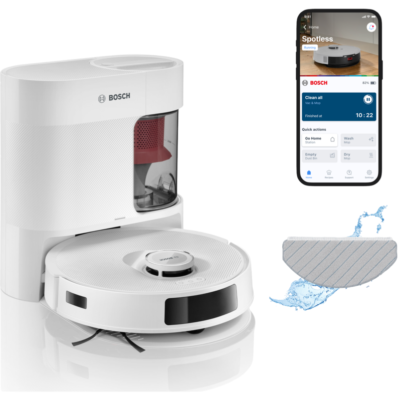 Bosch Bcrd2w Robot Vacuum Cleaner with Mopping Function