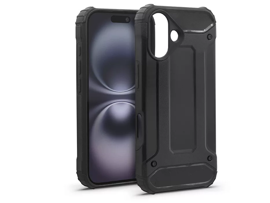 HAFFNER Apple iPhone 16 ütésálló tok, fekete (HF305559)