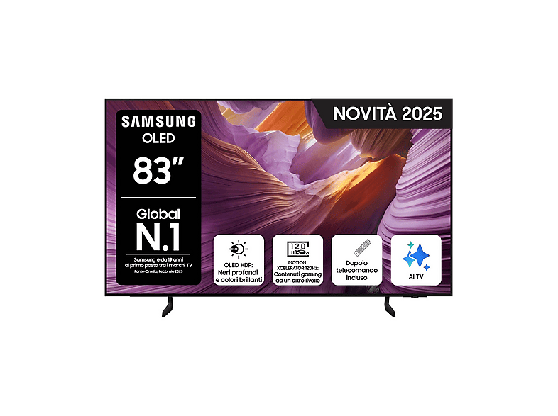 SAMSUNG QE83S85FAEXZT, Smart TV OLED 83'', 4K, Full AI