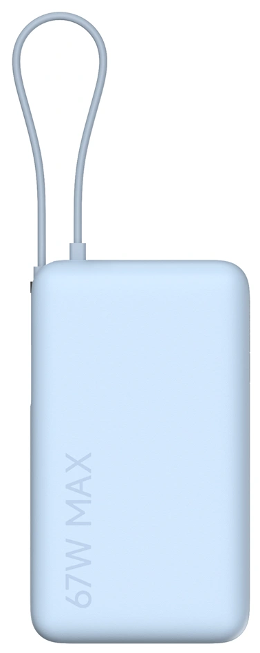 XIAOMI Power Bank beépített kábellel, 10000 mAh, 67 W, jégkék (BHR08NZGL)