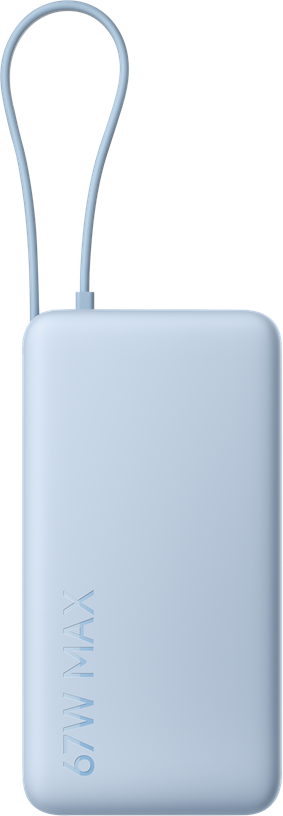 XIAOMI Power Bank beépített kábellel, 20000 mAh, 67 W, jégkék (BHR08O8GL)