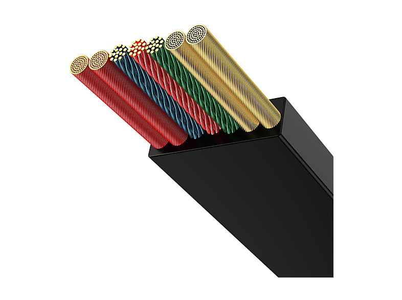 Cable USB - Baseus 3-en-1 Bright Mirror, 100W, retráctil, Carga rápida multidispositivo, USB-C a USB-C-Lightning-Micro, 110 cm, Negro – imagen 2