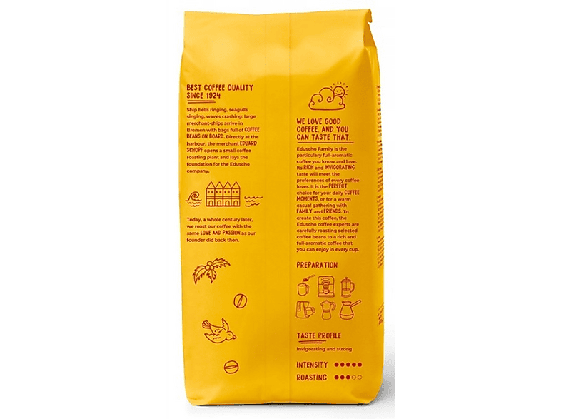 Kawa ziarnista EDUSCHO Family 1 kg – zdjęcie 2