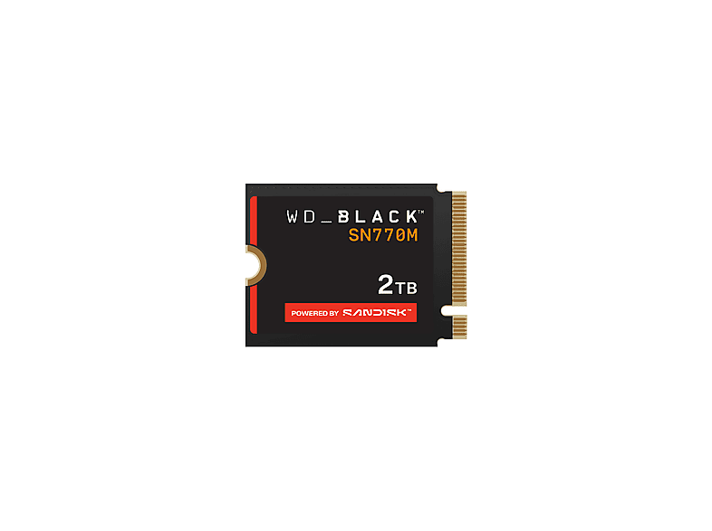 WESTERN DIGITAL 2 TB WD_black SN770M M.2 2230 NVMe SSD (PCI Express, intern) passend für ASUS ROG und MSI Claw Handheld SSD; SSD Festplatte