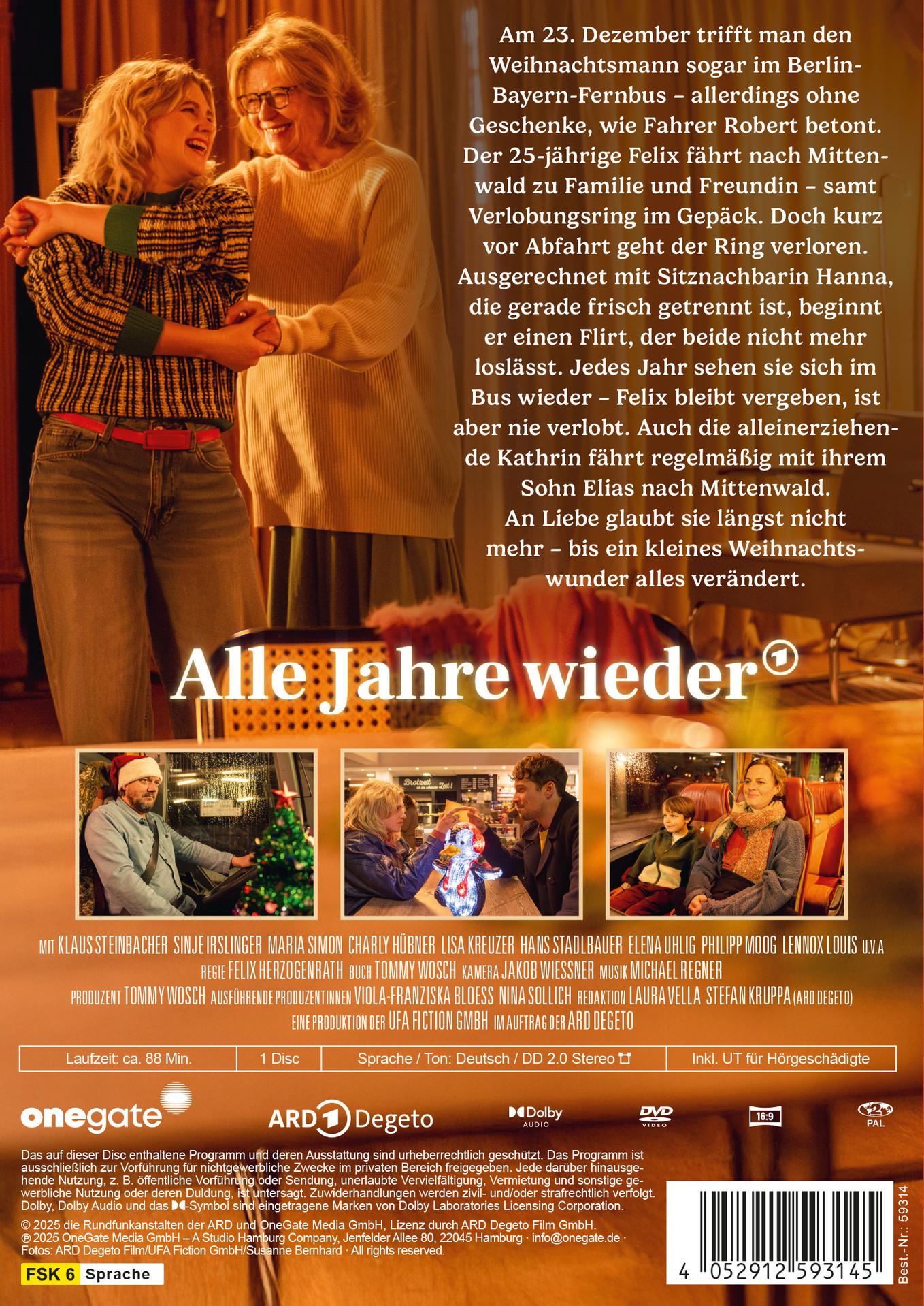 Zwei lachende, sich umarmende Frauen. Text auf dem Cover lautet 'Alle Jahre wieder'.