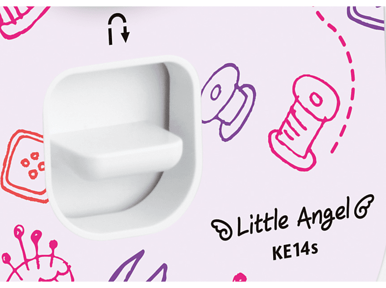 Brother KE14S Little Angel Nähmaschine (50 Watt, 14-Stiche, mit Fingerschutz, Freiarmnähen, Weiß) — Foto 2 von 5
