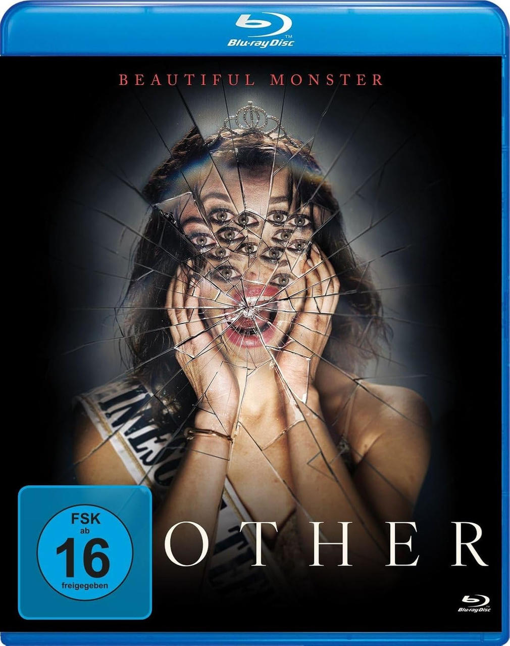 Blu-ray-Cover mit dem Gesicht einer Frau. Mehrere Augen sind sichtbar. Der Titel lautet 'OTHER'. FSK 16-Logo unten links.