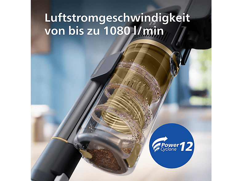 Philips XC7067/01 SpeedPro Max 7000 Series Staubsauger (0,6 l, Akkulaufzeit: bis zu 80 Minuten., Schwarz) — Foto 2 von 5