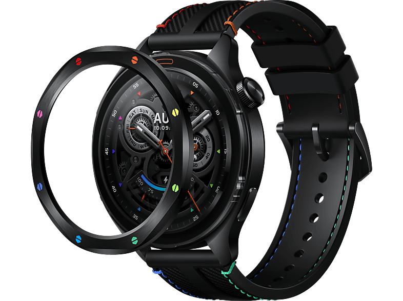 XIAOMI Watch S4 Smartwatch Aluminium mit Titanlegierung Silikon, 22 mm, Rainbow