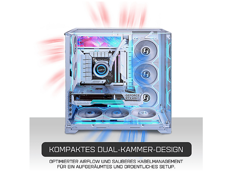 LIAN LI O11 Vision Compact Midi-Tower PC Gehäuse, Weiß
