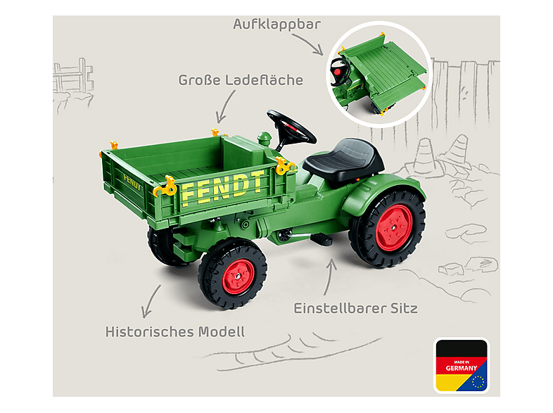 Thumbnail - BIG Fendt Geräteträger Spielzeugtraktor Grün