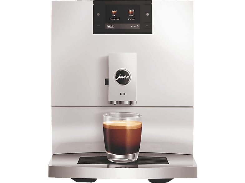 Jura C9 Kaffeevollautomat (Piano White, Professional Aroma Grinder (P.A.G.), 15 bar, Milchschlauch)