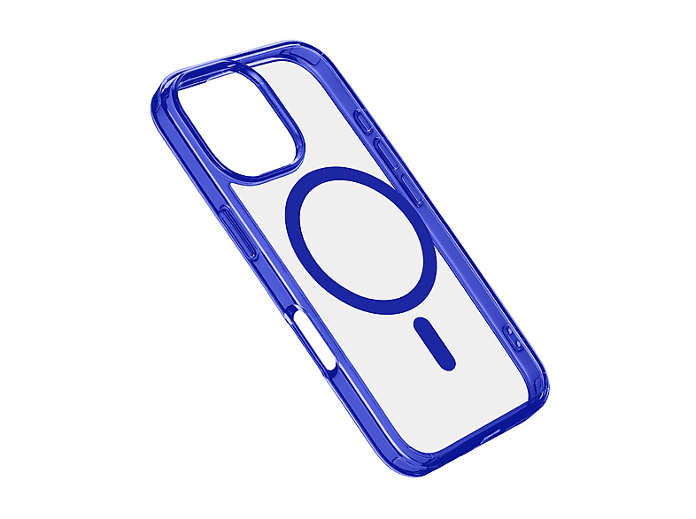 Cellularline Custodia Iconic Mag Cover Magsafe per iPhone 16 Pro, Blu
