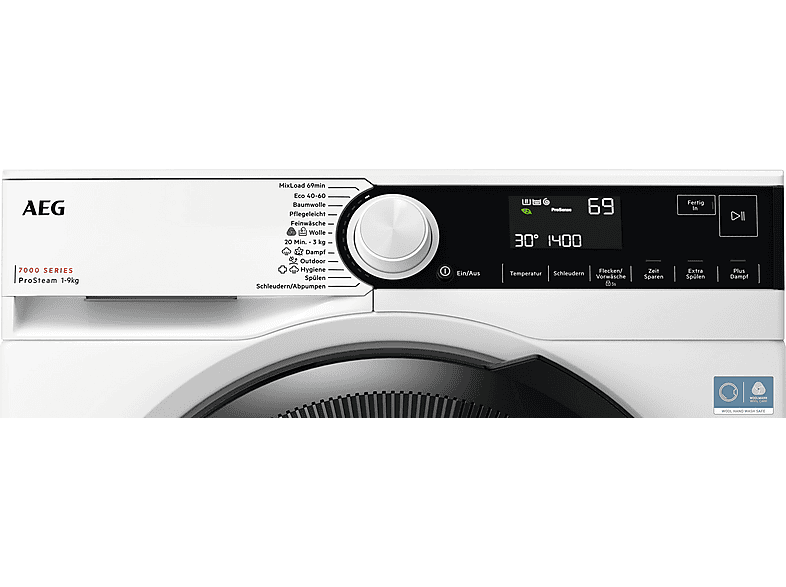 AEG LR7G70495 7000 Waschmaschine (9 kg, 1351 U/Min., A, Ja)