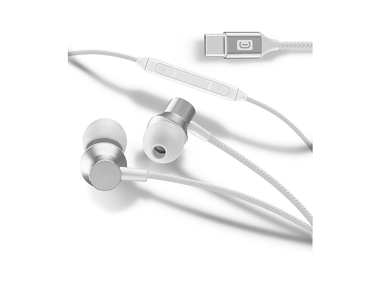 Cellularline Auricolare IN EAR Type C Auricolari, Bianco