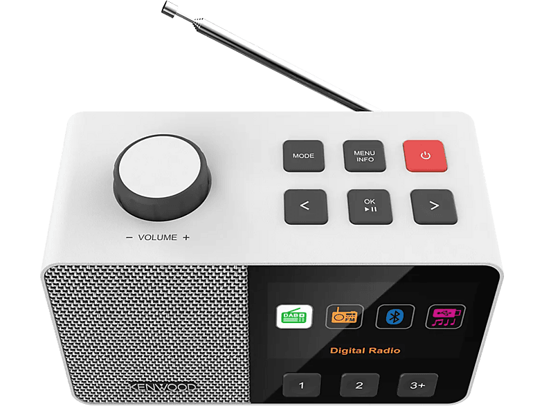 Kenwood CR-M70DAB Senioren-Radio mit 10,8cm IPS-Farbdisplay & Easy Modus, Weiß — Foto 5 von 5