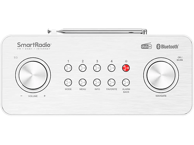 Kenwood CR-ST120S Smart Radio mit Internetradio, Bluetooth®, DAB+ und IPS-Farbdisplay, Weiß — Foto 4 von 4