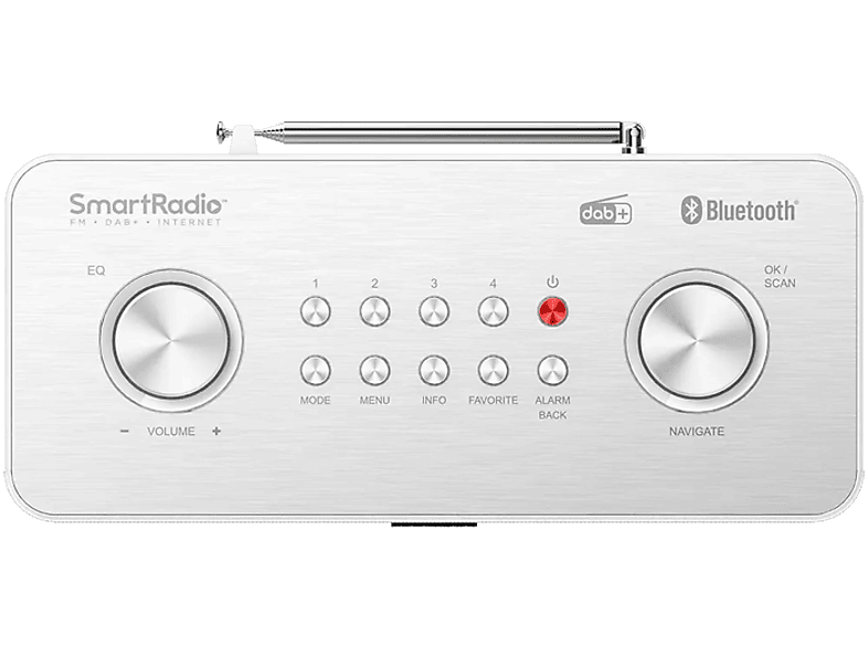 Kenwood CR-ST200S Smart Radio mit Internetradio, Bluetooth®, DAB+ und IPS-Farbdisplay, Weiß — Foto 4 von 4