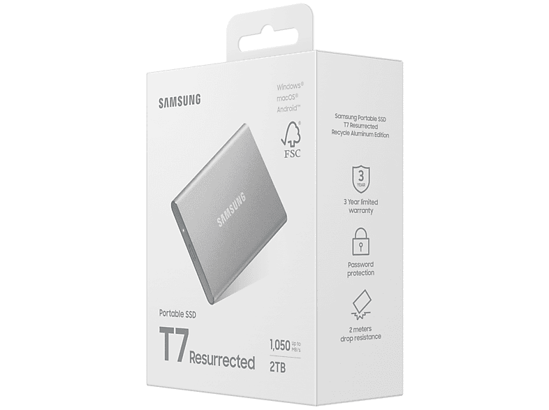 SAMSUNG Samsung | T7 Ressurected Portable SSD 2TB - 1050 Mbit/s