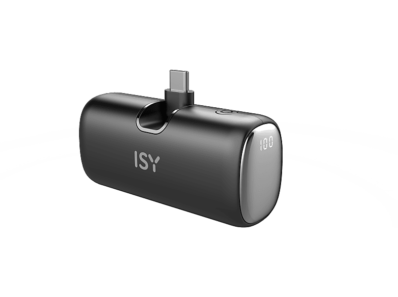 Powerbank - ISY IPP-5500, 5000 mAh, Universal, USB-C, Negro