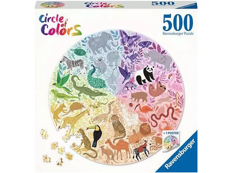 Ravensburger Circle of Colors - Tiere 500 Teile (Ab 12 Jahren) Puzzle — Foto 2 von 2
