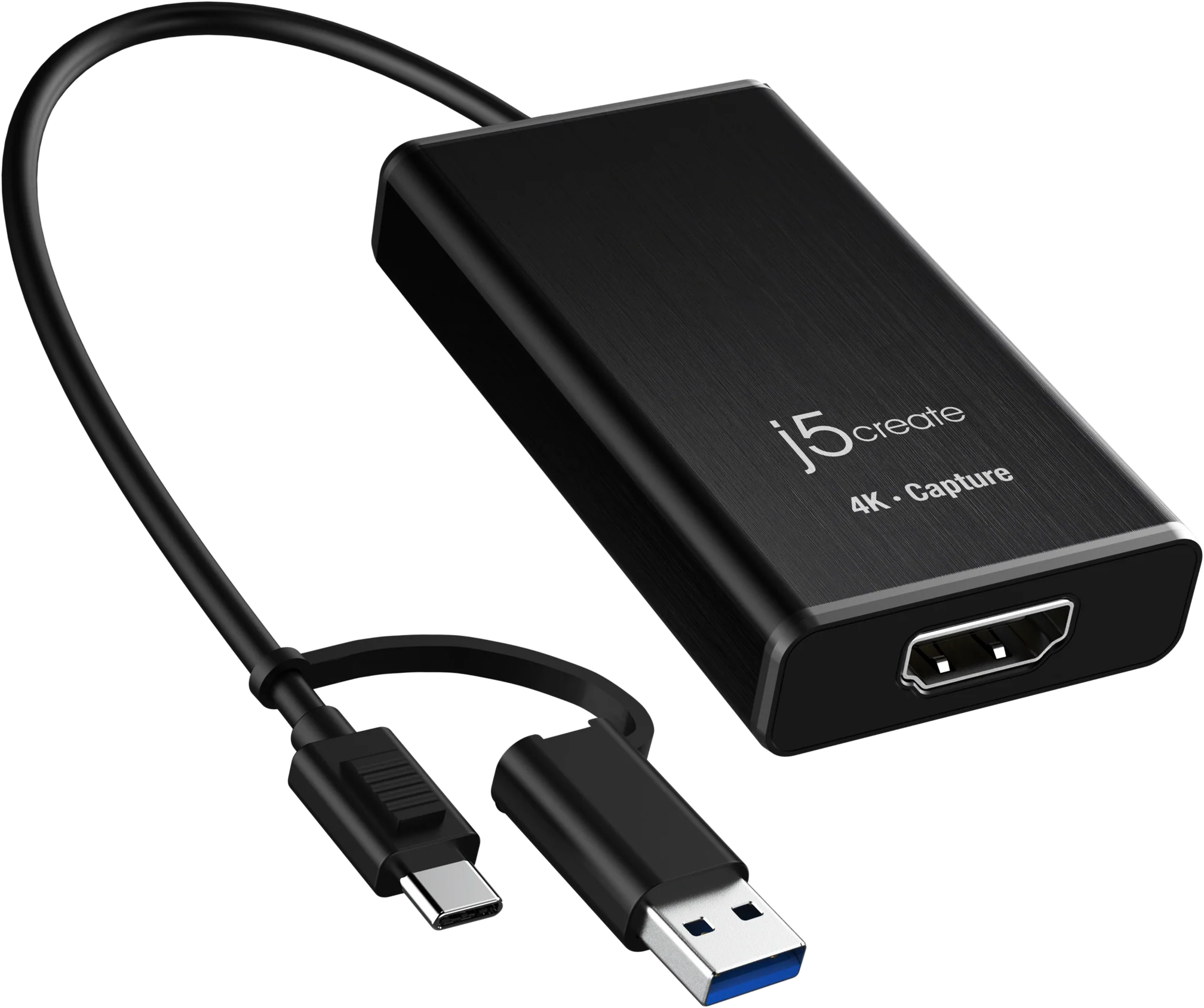 J5CREATE USB-C 3.2 Gen1 HDMI 4K@30Hz videó digitalizáló adapter, fekete (JVA11-N)