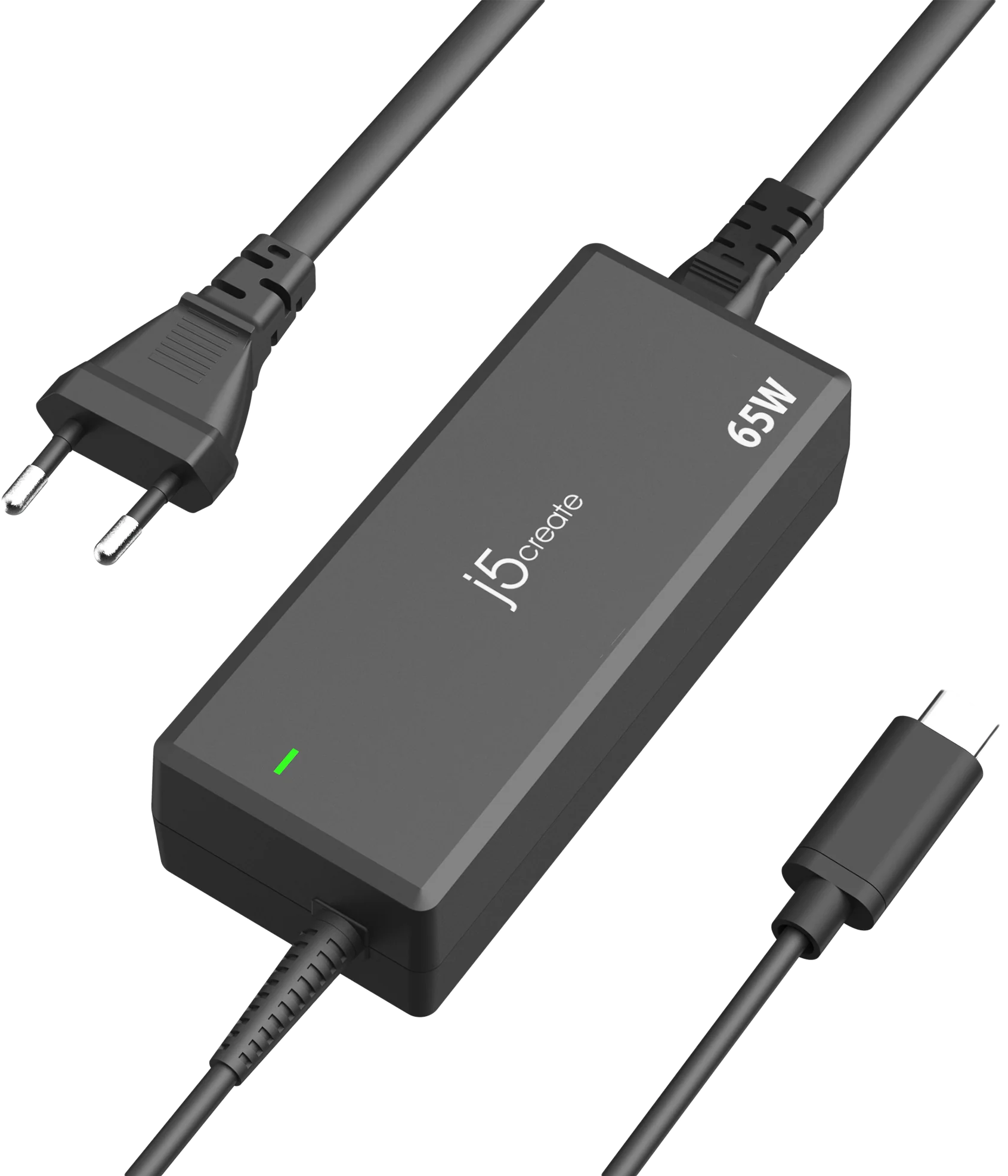 J5CREATE USB-C hálózati adapter, 65W PD, fekete (JUP1265-EN)