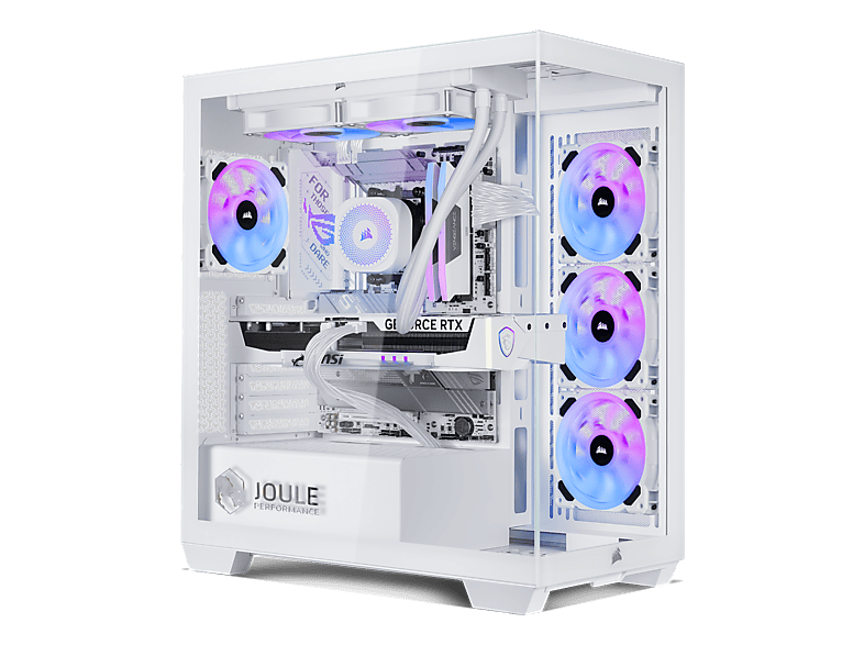 JOULEPERFORMANCE L1141168 Gaming PC, AMD Ryzen 7 9800X3D, 32 GB RAM, 3000 GB SSD, GeForce RTX™ 5070 Ti, Windows 11 Home, Weiß