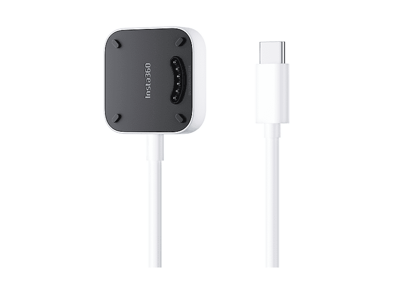INSTA360 GO Ultra, Ladebasis, Weiß Kunststoff, Metall, Stoff, Elektronikbauteile
