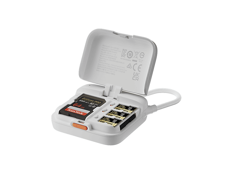 INSTA360 2-in-1, Kartenleser + Gehäuse, Weiß