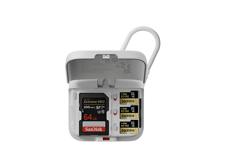 INSTA360 2-in-1, Kartenleser + Gehäuse, Weiß