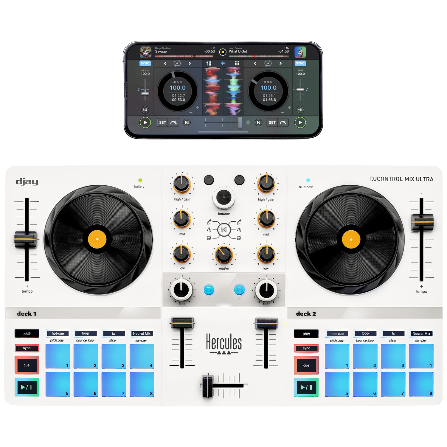 Hercules Mix Ultra Dj Controller Wit