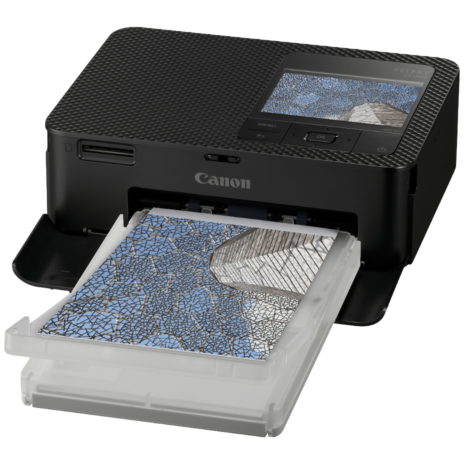 Canon Cp1500 + 54 Vel Fotopapier Kit - Zwart Compact Foto Printer