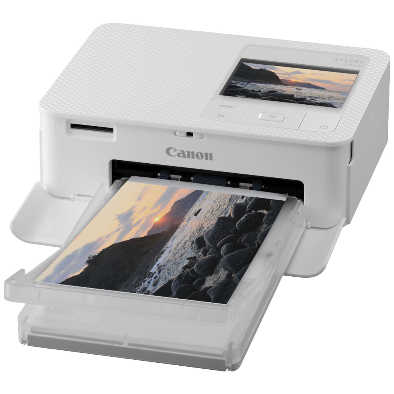 Canon Cp1500 + 54 Vel Fotopapier Kit - Wit Compact Foto Printer