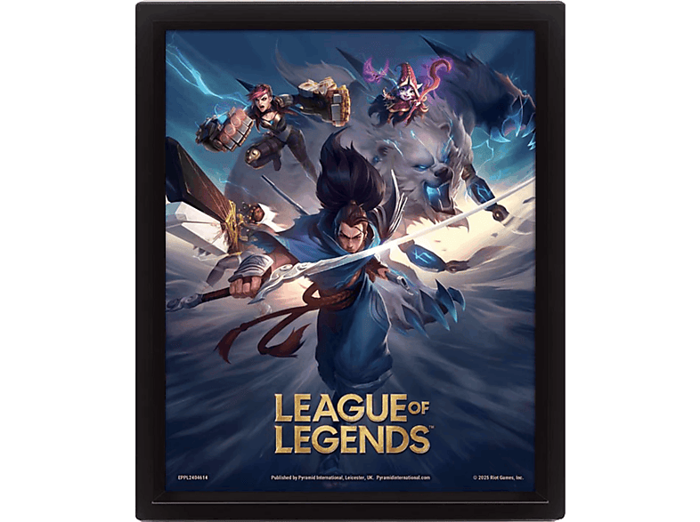 Póster 3D - Sherwood League Of Legends, Enmarcado, Licencia oficial Legends