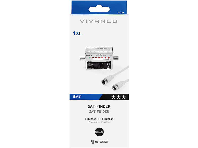 Vivanco 08271 Satellitenfinder mit LED Anzeige und Signalton — Foto 2 von 2