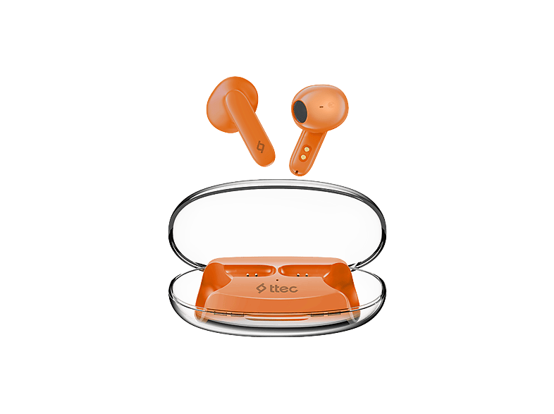 Ttec 2Km170Mt AirBeat Glace Gerçek Kablosuz TWS Bluetooth Kulak İçi Kulaklık Mercan Turuncu