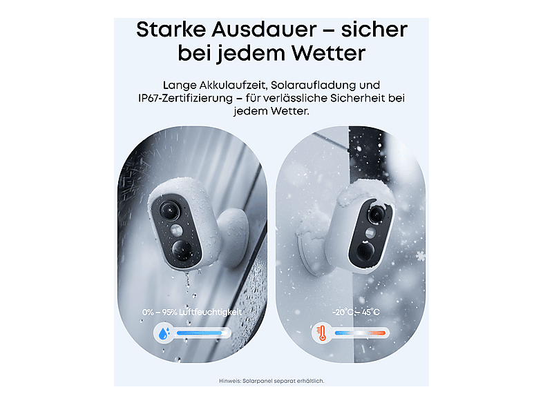 Anker Eufy eufyCam C35 Solo weiß, Überwachungskamera (Anzahl Kameras: 1, für Außen, Nachtsichtfunktion, Akkubetrieb, Neigbar, rotierbar, Schwenkbar, weiß) — Foto 4 von 5