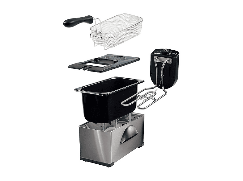 Bestron AF370SS Fritteuse mit Kaltzonen-Technik (1 kg, 2000 Watt, Edelstahl) — Foto 3 von 4