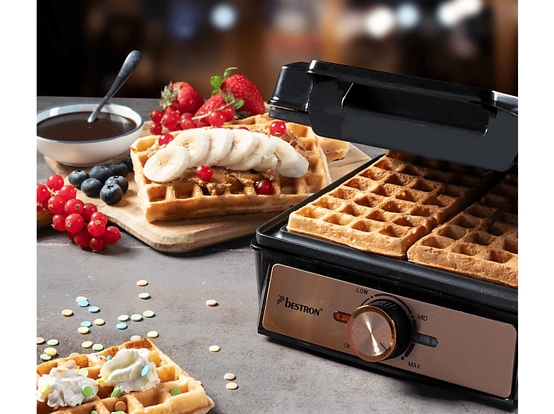 Bestron AWM100CO Waffelautomat, Kupfer, 1600 Watt — Foto 3 von 3