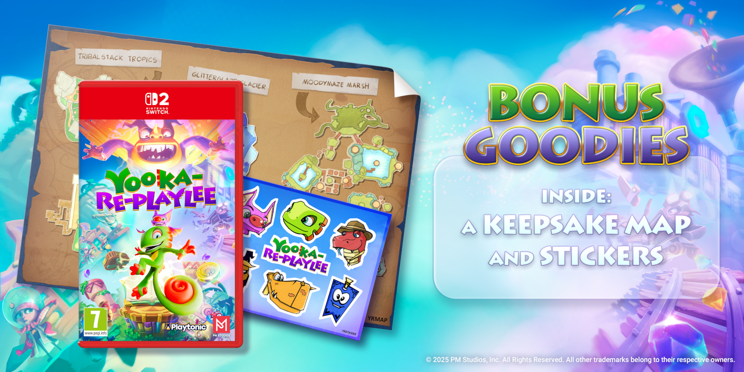 Játékhordozó térképpel és matricákkal. Tartalmazza a Yooka-Replaylee játékot. Bónuszokat tartalmaz, mint egy emléktérkép és matricák.