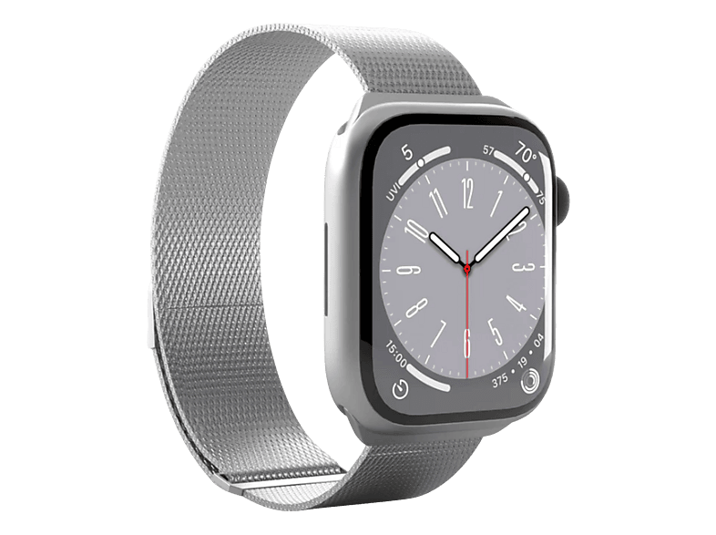Puro Milanese Band für Apple Watch 42/44/45/49mm, Silber; Armband