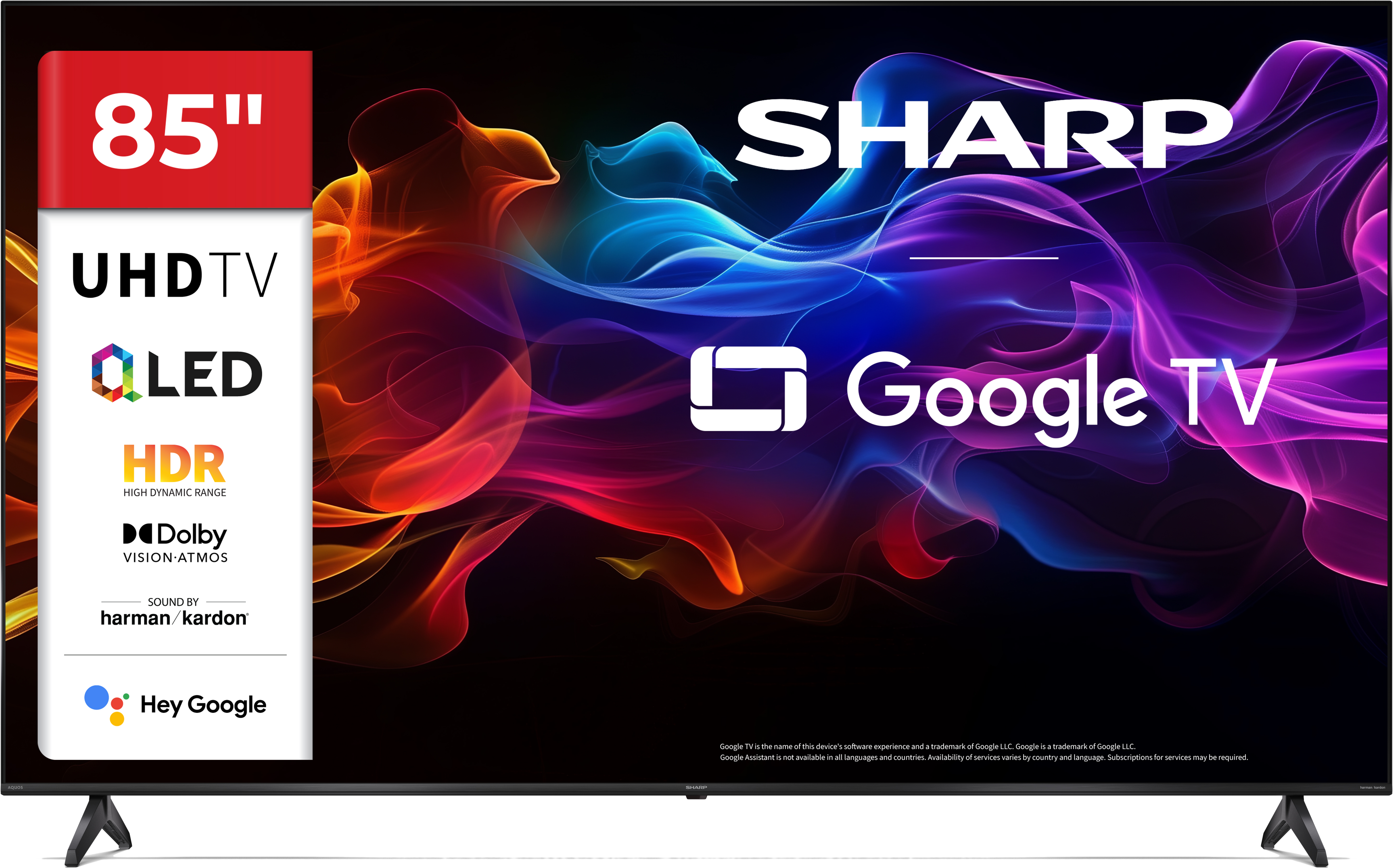 SHARP 85HP5265EB 4K UHD, Smart QLED Google TV, 215 cm