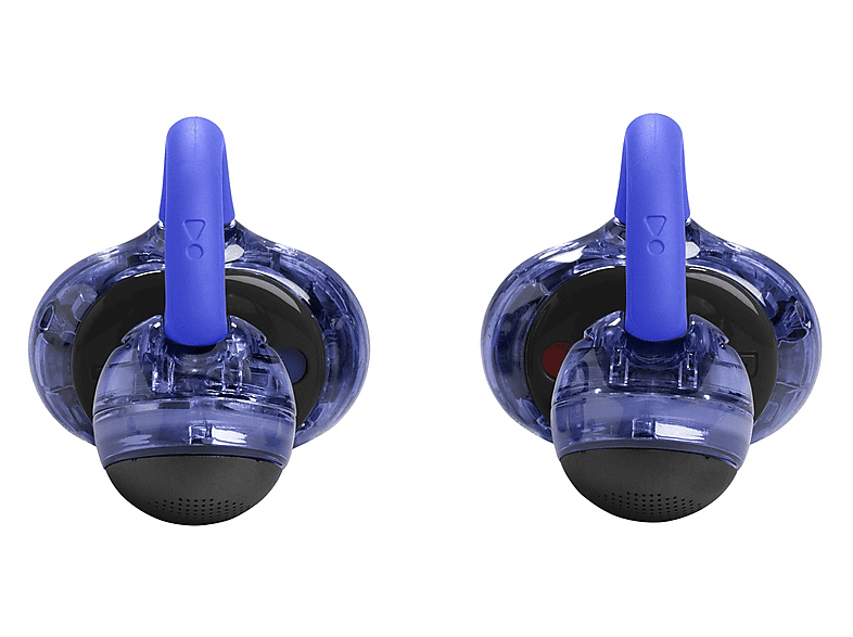 JBL Soundgear Clips Konstrukcja klipsa Przewodnictwo powietrzne Bluetooth 5.4 Funkcje AI Niebieski – zdjęcie 3