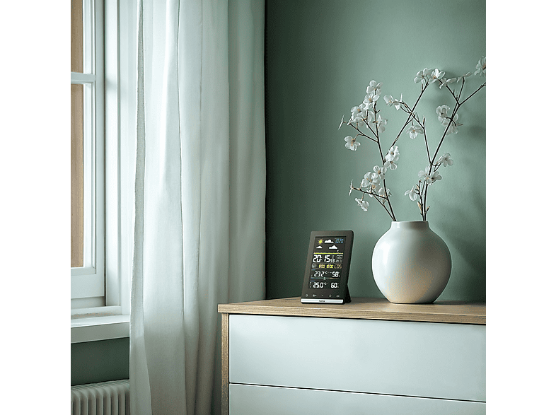 HAMA 222239 WETTERSTATION JAMAIKA, SCHWARZ Wetterstation