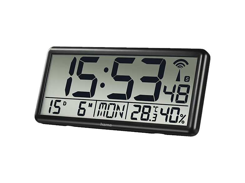 Thumbnail - HAMA 186352 Jumbo, Digitale, Schwarze, Funkuhr