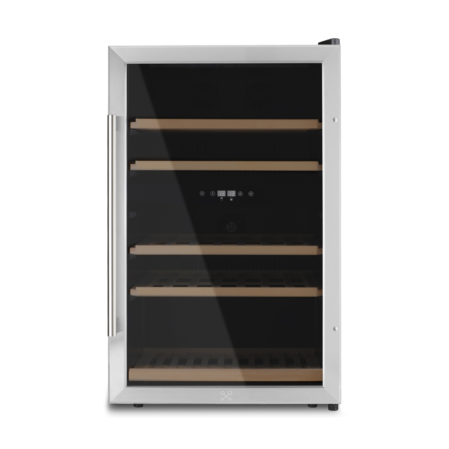 Les Petits Champs Cavcd53 Cantinetta, 53 bottiglie, 5 ripiani, dimensoni: L 54 cm, A 89,5 P 55 Argento, classe G