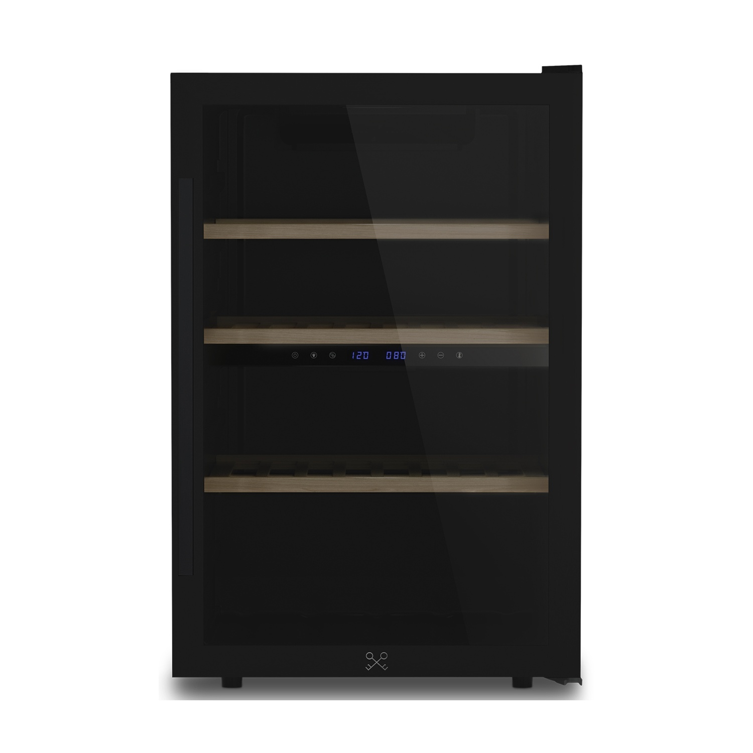 Les Petits Champs Cavcdb62 Cantinetta, 62 bottiglie, 3 ripiani, dimensoni: L 55 cm, A 84 P 56 Nero, classe G