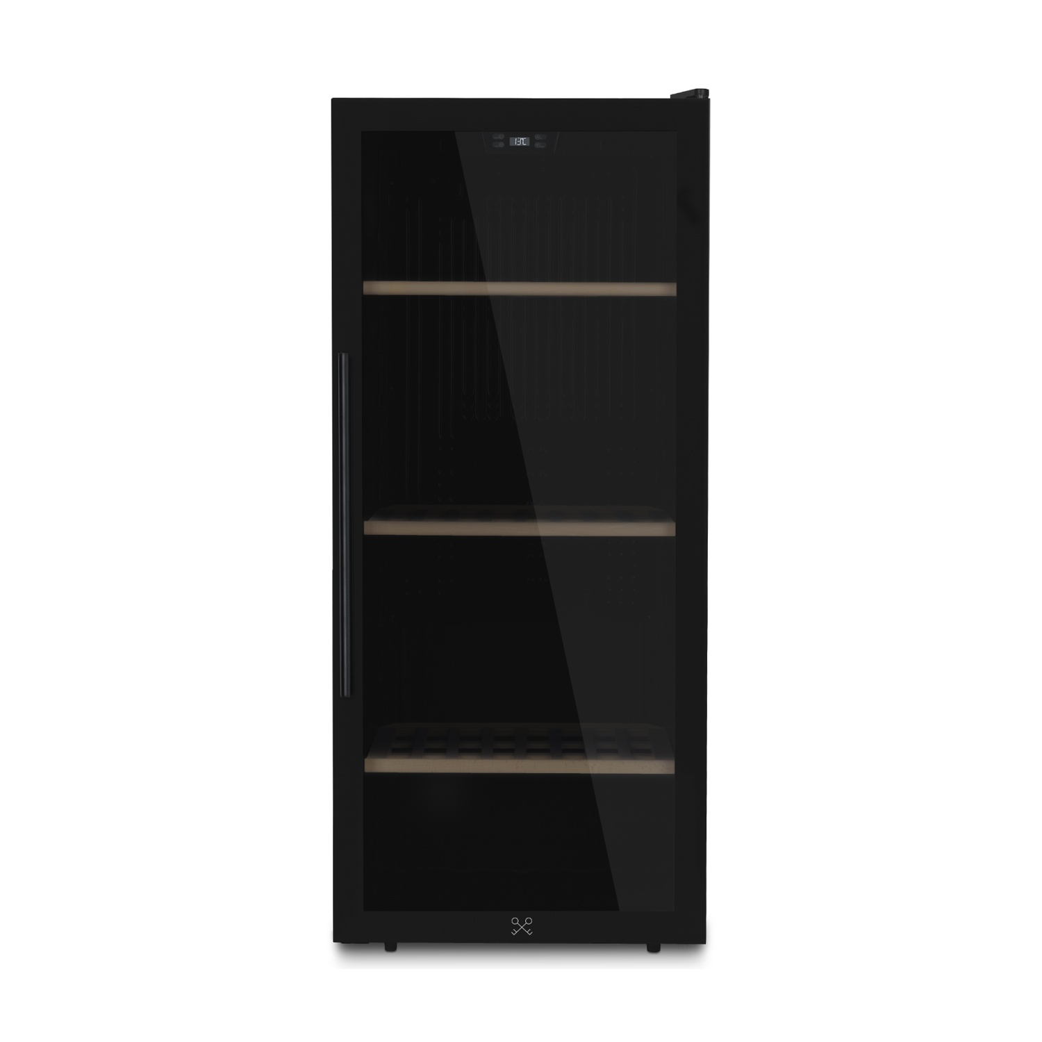 Les Petits Champs Cavcb122 Cantinetta, 122 bottiglie, 3 ripiani, dimensoni: L 55 cm, A 127 P 55,5 Nero, classe G