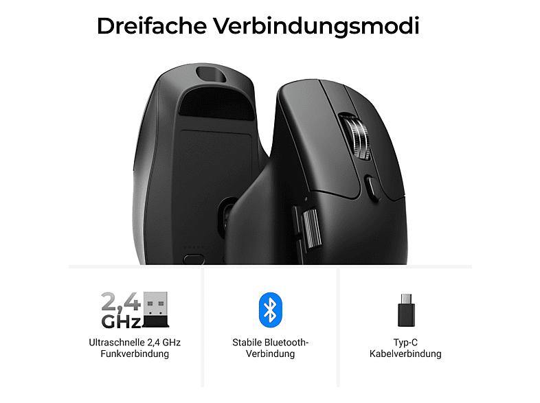 Thumbnail - KEYCHRON Keychron M6 8K - Kabellose Ultra Silent Maus, Schwarz